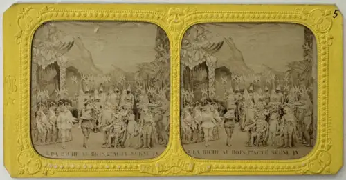 "La Biche au bois" par Adolphe Block 10 cartes stéréo albuminées french tissues