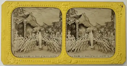 "La Biche au bois" par Adolphe Block 10 cartes stéréo albuminées french tissues