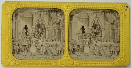 "La Biche au bois" par Adolphe Block 10 cartes stéréo albuminées french tissues