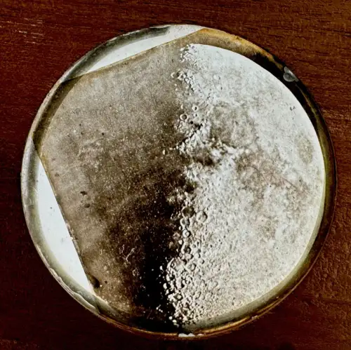 Astronomie, Lune Gibbeuse, plaque pour Lanterne Magique