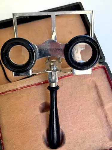 Stéréoscope de collection pliable OMNIUM III en métal circa 1910