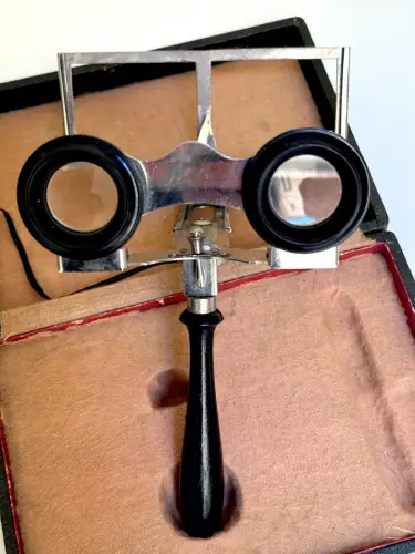 Stéréoscope de collection pliable OMNIUM III en métal circa 1910