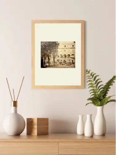 Philippe Fortuné DURAND, Oullins, Le Gymnase c.1861 tirage albuminé d'époque