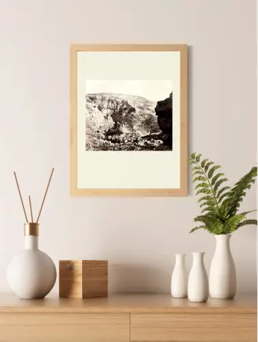 Edouard Baldus "Fontaine-de-Vaucluse" Tirage albuminé  c.1861 Vintage