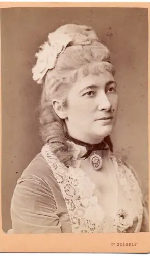 Charlotte Wolter, actrice autrichienne CDV par Dr Széleky tirage albuminé