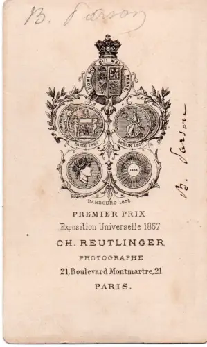 Actrice Blanche Pierson CDV par Charles REUTLINGER tirage albuminé