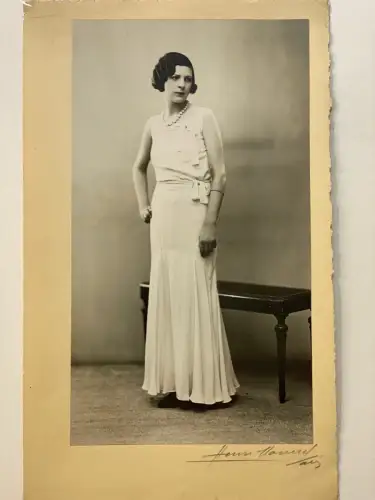 Vintage Mode 1930, Tirage argentique d'époque de Henri Manuel signé sur carton