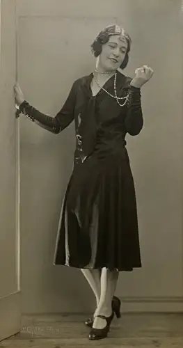 Vintage Mode 1930, Tirage argentique d'époque de Henri Manuel signé sur carton