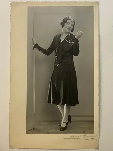 Vintage Mode 1930, Tirage argentique d'époque de Henri Manuel signé sur carton