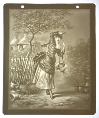 Lithophanie La Jeune fille et les abeilles