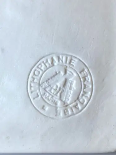 Lithophanie Scène galante à l'escarpolette