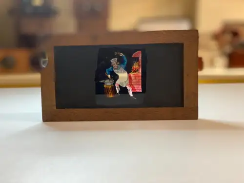 Le Forgeron - Plaque à système pour lanterne magique circa 1870