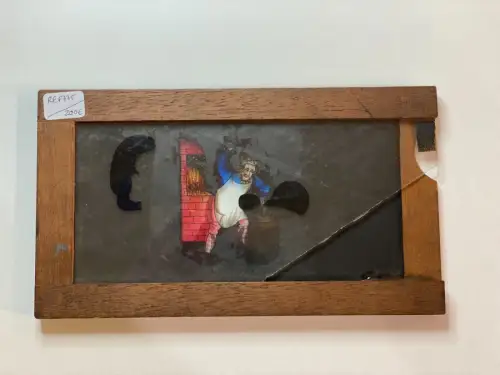 Le Forgeron - Plaque à système pour lanterne magique circa 1870