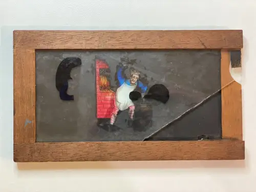 Le Forgeron - Plaque à système pour lanterne magique circa 1870