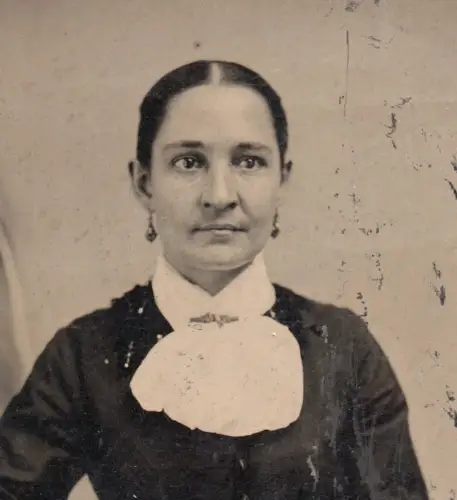 Grand Ferrotype "Portrait de femme" circa 1880