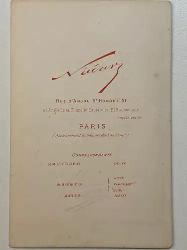 NADAR - Henri Maubant de la Comédie Française Photo vintage 16 x 10,5cm