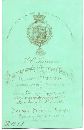 Enfant au jouet "chien au chapeau" , Carte de Visite, T.C. Turners, London c1870