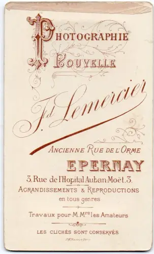 Petit fille à la poupée, Carte de Visite F.Lemercier, Epernay c.1870
