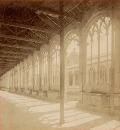 Giacomo Brogi Firenze, vue stéréo tirage albuminé- Interno Campo Santo PISA 1870