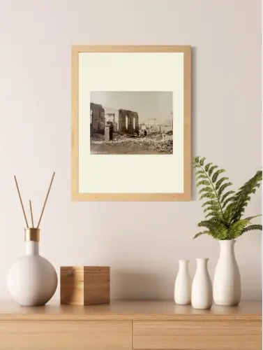 Docks de la Villette, Ruines de la commune de Paris Paul LOUBERE Vintage