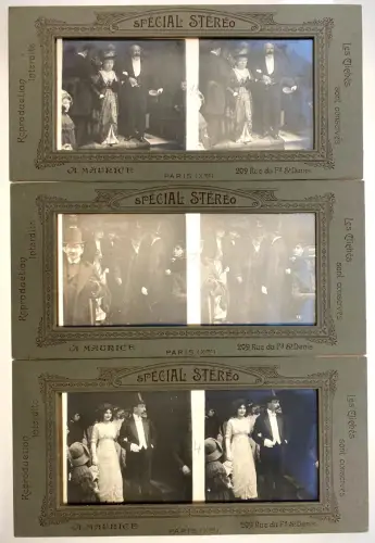 12 Plaques de Verre "Mariage" par A.Maurice 1900