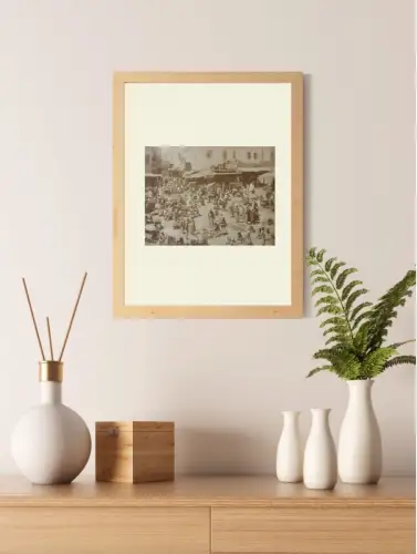 Felix BONFILS(1831-1885) Bazar de Jaffa signé c.1870 Tirage albuminé