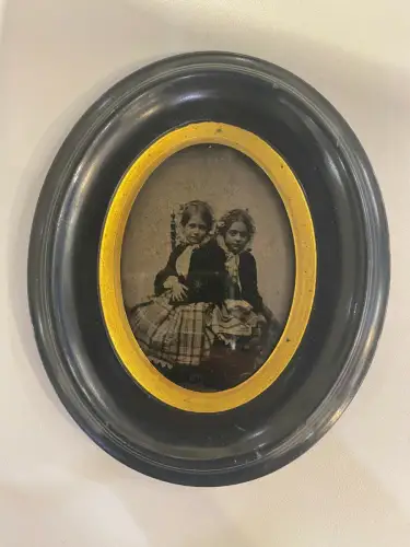 AMBROTYPE - Dans son très beau cadre en bois noirci XIXème - Circa 1855