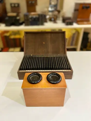 Ensemble complet 84 plaques de verre - Avec Visionneuse Stereo - La Vie de Jésus