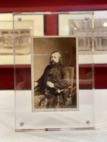 Photo Vintage Théophile Gautier par Léon Cremière format Carte de Visite