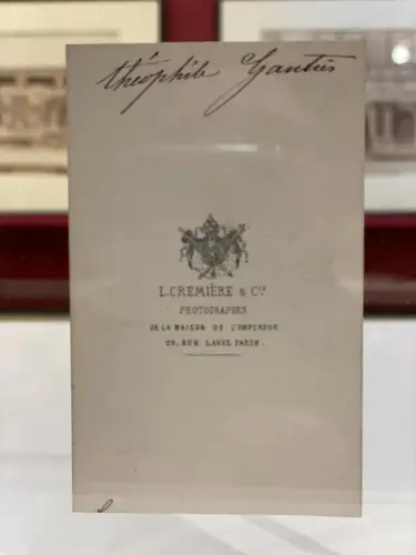 Photo Vintage Théophile Gautier par Léon Cremière format Carte de Visite