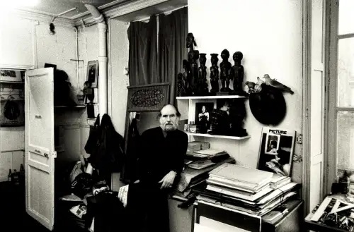 Nico KOSTER, Portrait de CORNEILLE dans son atelier, Tirage argentique c.1980