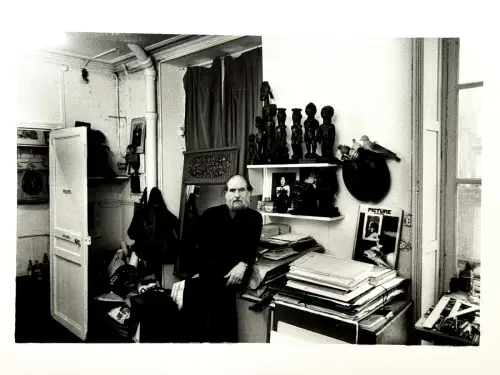 Nico KOSTER, Portrait de CORNEILLE dans son atelier, Tirage argentique c.1980