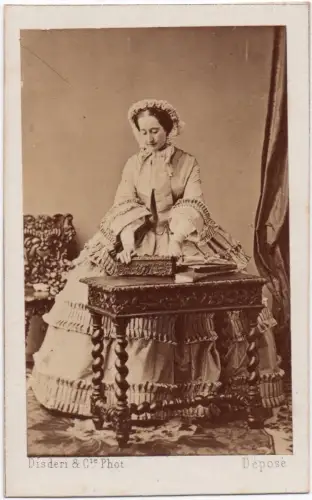 L'Impératrice Eugénie, CDV par Disderi circa 1860 tirage albuminé d'époque