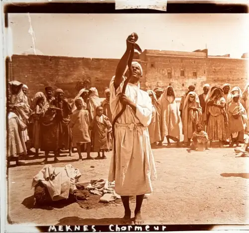 5 très belles plaques de verre stéréo Afrique et visionneuse circa 1910
