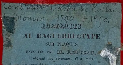 Daguerréotype demi-plaque - Portrait du Baron de Blomac circa 1845