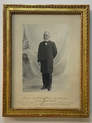 Portrait en pied du président Emile Loubet dédicacé tirage vintage Circa 1901