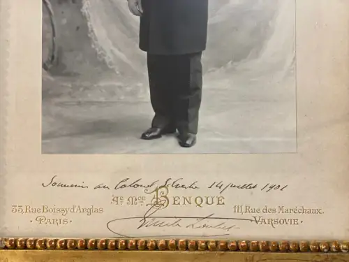 Portrait en pied du président Emile Loubet dédicacé tirage vintage Circa 1901