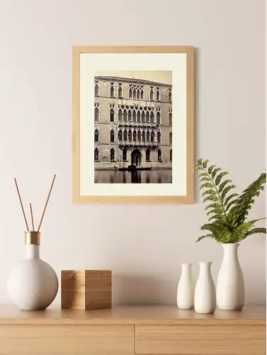 Carlo PONTI (1823-1893), Venise,  Ca Foscari c.1870 tirage albuminé Vintage