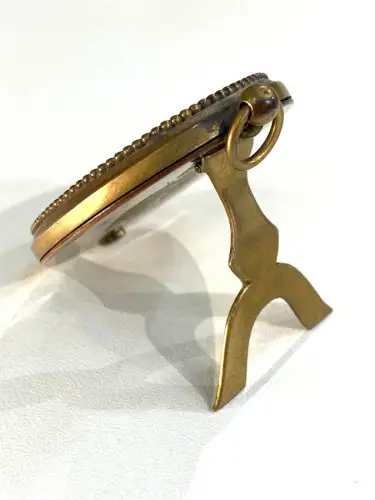 Photographie sur émail Portrait de femme Miniature Vintage Photography