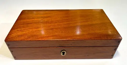 Coffret visionneuse stéréoscopique en bois verni vintage view camera c.1860