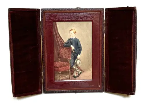 Jabez HUGUES Portrait de la noblesse anglaise Union Case c.1860 photo peinte