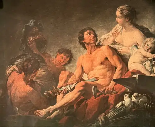 Autochrome "Venus chez Vulcain" de Boucher  c. 1910