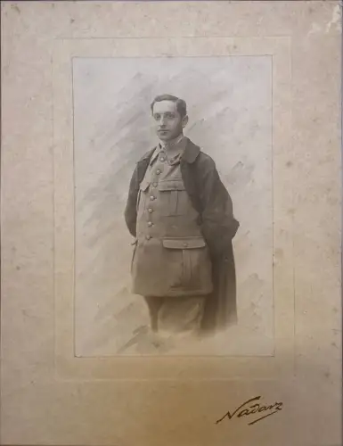 NADAR, Portrait de militaire, signé sur carton vintage photography circa 1900
