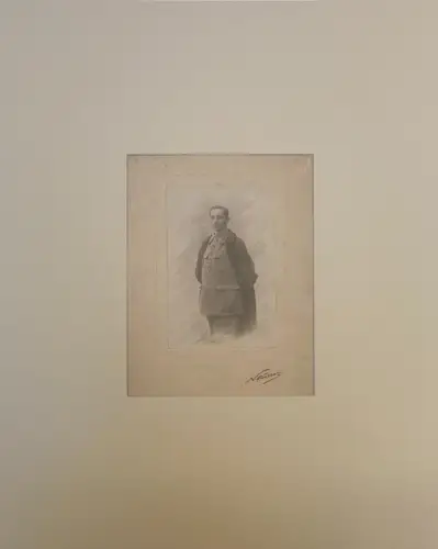 NADAR, Portrait de militaire, signé sur carton vintage photography circa 1900