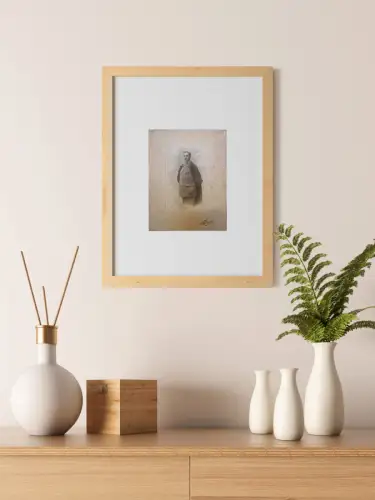 NADAR, Portrait de militaire, signé sur carton vintage photography circa 1900