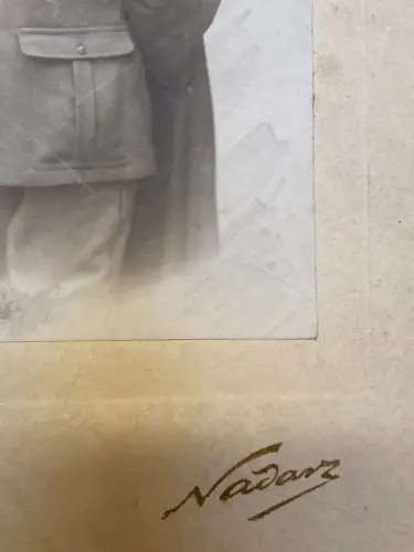 NADAR, Portrait de militaire, signé sur carton vintage photography circa 1900