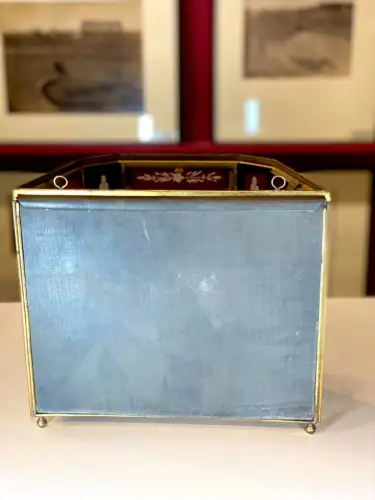 Grande lanterne pour 3 lithophanies colorisées circa 1850