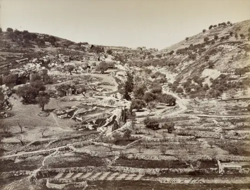 Felix BONFILS(1831-1885) Vallée de l'Hinnom signé c.1870 Tirage albuminé