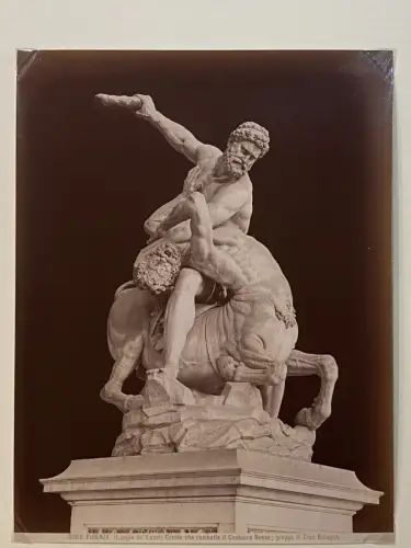 Photographie Vintage - Giacomo Brogi- Hercule et le Centaure - Florence c 1880