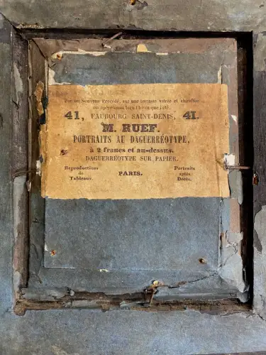 Daguerréotype rehaussé d'un jeune élégant par Ruef Circa 1850